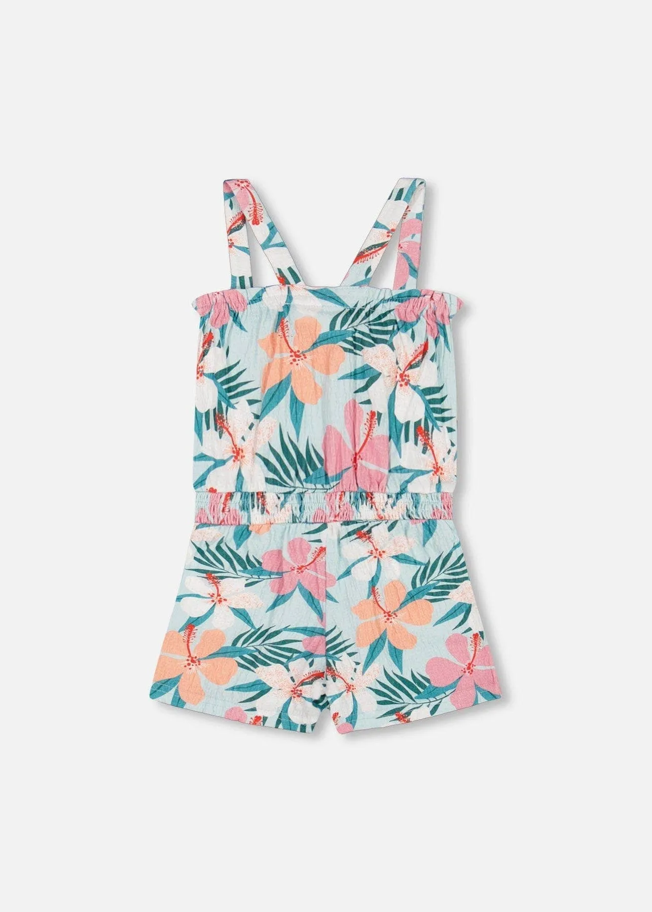 Hibiscus Printed Crinkle Jumpsuit