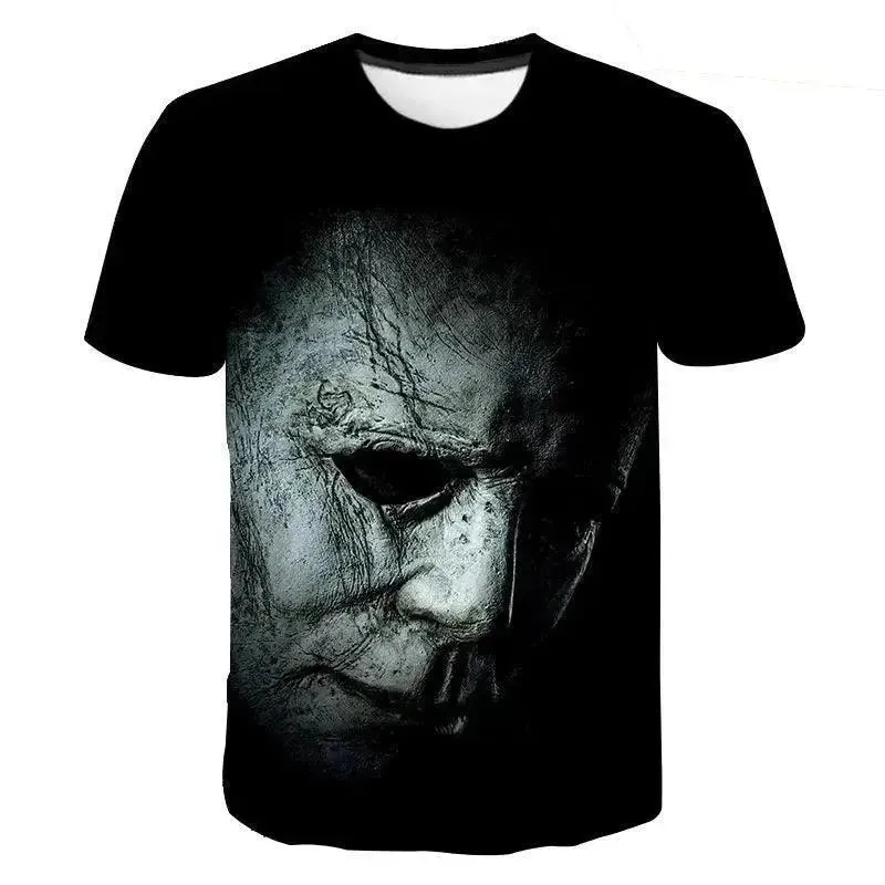 Men's Halloween T-Shirt 3D Print t: Oversized Graphic Tee for Men and Women