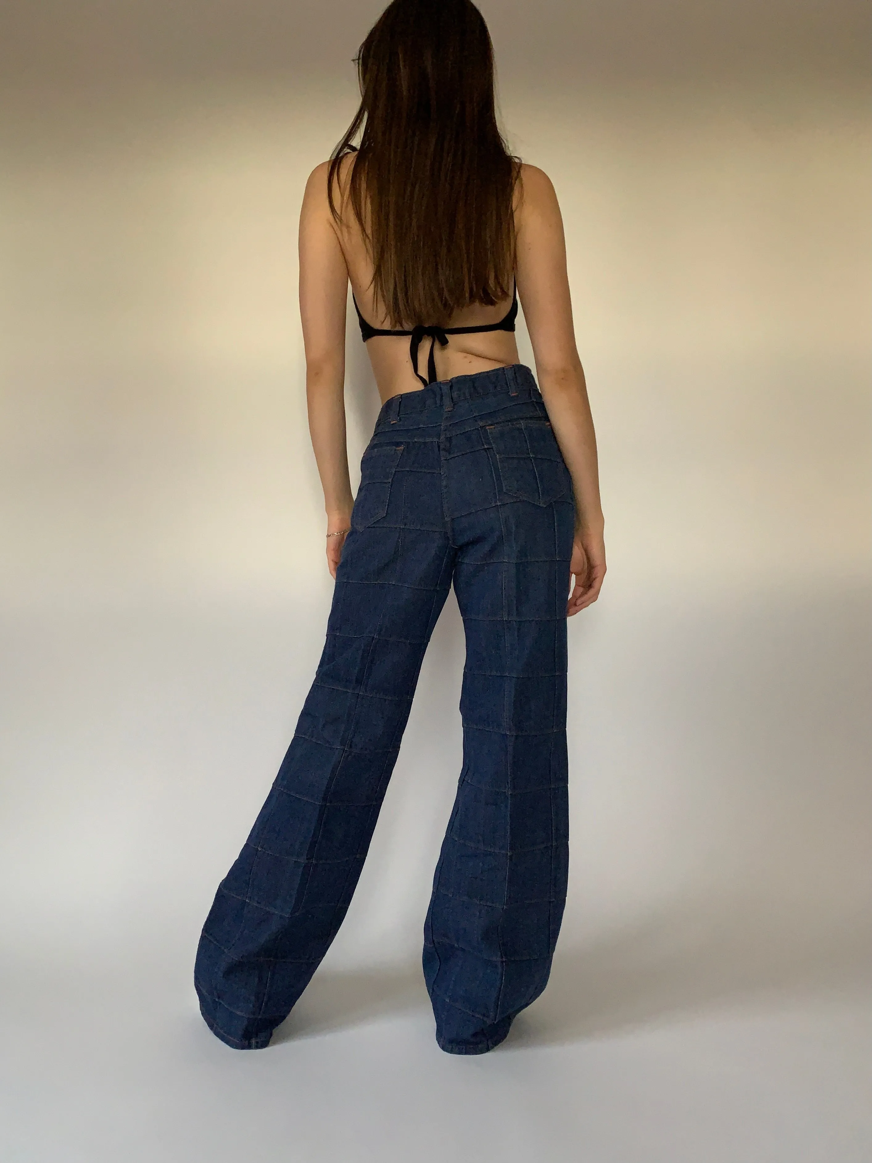 Vintage 1970s Patchwork Jeans